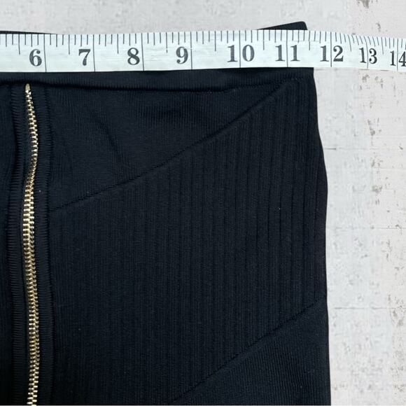 Nude Knit Black Zippered Women's Pencil Skirt Size Small Office Siren - Picture 2 of 6
